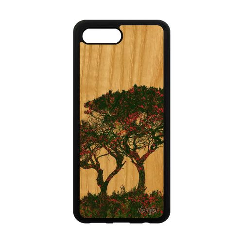 Coque Arbres Pour Honor 10 En Bois Silicone Paysage Souple Design Nature Vert Peinture Etui Portable Zen 4g Ecologie Feuilles Ecolo