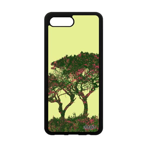 Coque Silicone Arbres Honor 10 Cover Feuilles Telephone Vert Paysage Ecologie Design Nature Peinture Zen Mobile Ecolo Etui Portable