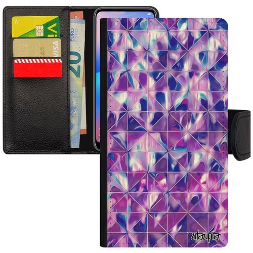 Coque Galaxy J3 2015 Design Carreau Fond Original Texture Violet Housse Telephone 4g Nature Motif Geometrie Antichoc Losange Samsung
