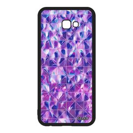 Coque Design Carreau Samsung Galaxy J4 Plus 2018 Silicone Texture Fond Violet Original Rigide Telephone Motif Losange Nature Marbre