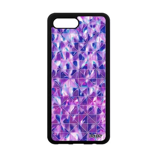 Coque En Silicone Honor 10 Design Carreau Geometrie Fond Souple Original Nature Violet Motif Portable Marbre Texture Case Smartphone