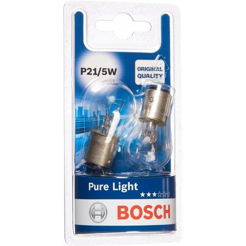 Standard - Pure Light Bosch P21/5w Pure Light Lampes Auto - 12 V 21/5 W Bay15d - 2 Ampoules