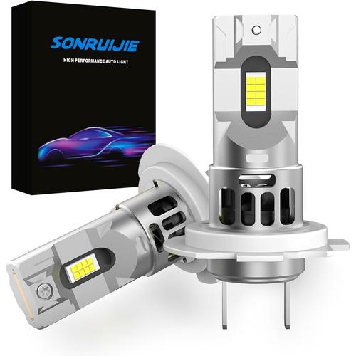 2024 H7 Ampoule Led Voiture Anti Erreur Pour Voitures Et Motos,Csp 100w 16000lm,6000k 400% De Luminosité,Remplacement Ampoule Halogène Et Kit Xenon-1:1 Mini Led H7 Hi/Lo Beam,2 Pièces