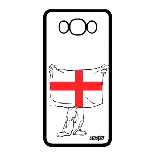 Coque Samsung J7 2016 En Silicone Drapeau Angleterre Anglais Football Jeux Olympiques Coupe D'europe Etui Euro United Kingdom Galaxy