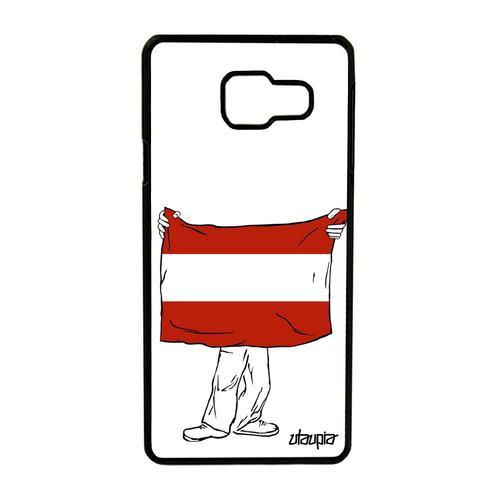 Coque Galaxy A3 2016 Silicone Drapeau Autriche Autrichien Euro Foot Coupe Du Monde Football Jeux Olympiques Telephone Basket Samsung