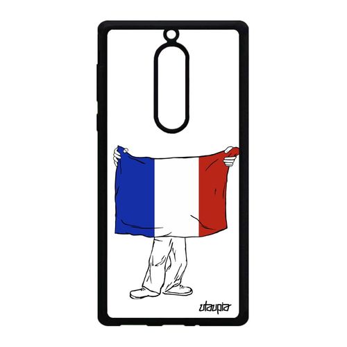 Coque Silicone Nokia 5 Drapeau France Français Rugby Ta-1053 Euro Smartphone Jo Coupe D'europe Foot Football Bleu Blanc Rouge Etui