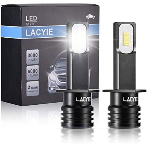 Noir Ampoule Led H1, 60w 3000lm 6000k Blanc Phares Pour Voiture Et Moto Ip68 Étanche Extrêmement Lumineuses Csp Chips Kit De Conversion Ampoule,Remplace Les Lampes Halogènes Et Xénon(2 Pièces)