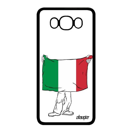 Coque Silicone Pour Samsung J7 2016 Drapeau Italie Italien Jeux Olympiques Metal Telephone Rugby Jo Foot Portable Euro Mobile Galaxy