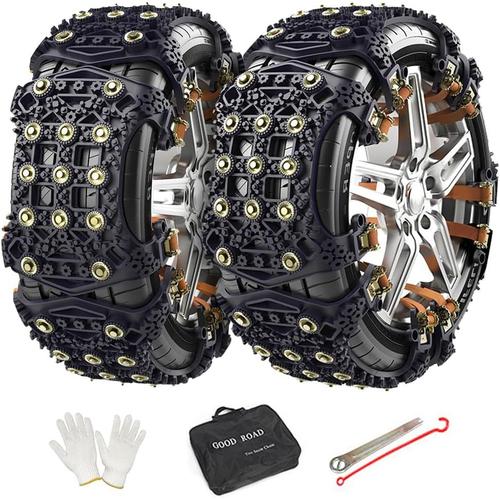 Chaines Neige Voiture Universel - 165-265mm R15-R19 6pcs Chaine Pneu Voiture Extrem Easy Grip Automatic Auto Suv Hiver Vehicule Non Chainable Chaine Neige 205 55 R16 Chaine Neige 215 65 R16
