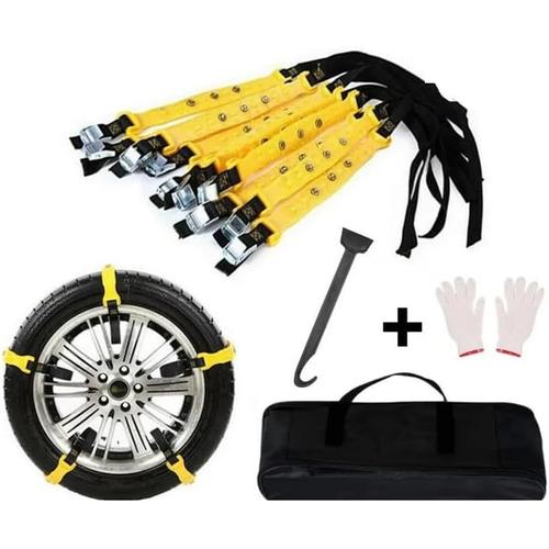 10 Pièces Chaînes À Neige Pour Auto,Pour Renault Arkana Captur City Clio Duster Fluence Kadjar Kaptur,Universelle Réglables,Pour Largeur De Pneus 165-275mm