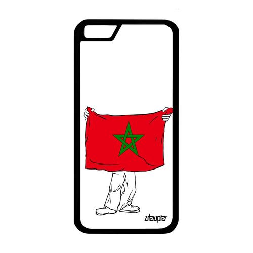 Coque Iphone 6 6s Silicone Drapeau Maroc Marocain Football Portable Jeux Olympiques 4g Coupe D'afrique Coupe Du Monde Solide