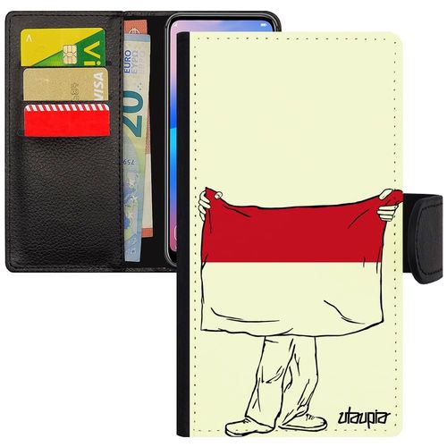 Coque Xiaomi Redmi Note 6 Pro Portefeuille Drapeau Monaco Monegasque Etui Portable Foot Basket Football Bumper Mobile En