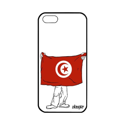 Coque Silicone Drapeau Tunisie Tunisien Pour Apple Iphone 5 5s Se Football Coupe D'afrique Jo Can Foot Etui Smartphone 64 Go Basket