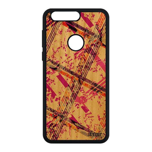 Coque Carreau Tartan Honor 8 Bois Silicone Ecossais Etui Motif 4g Design Pas Cher Telephone Case Geometrie Rose Texture Coloré De