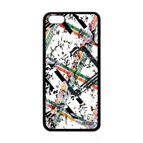 Coque Silicone Pour Iphone 5c Carreau Tartan Geometrique Texture Housse 32 Go Coloré Moderne Pas Cher Motif Case Design Noir Apple