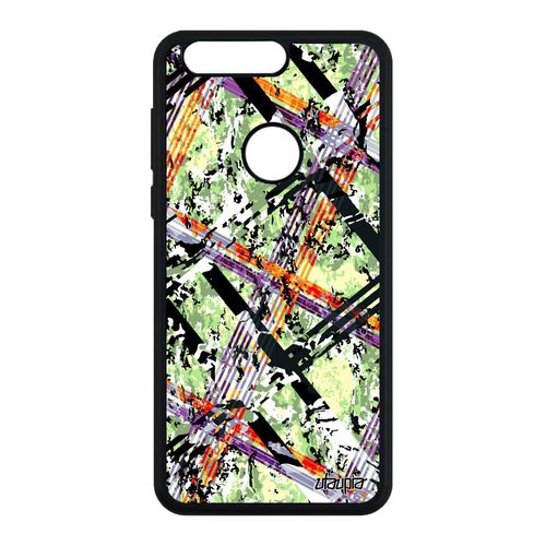 Coque Pour Honor 8 Silicone Carreau Tartan Housse Texture Design Motif Coloré Etui Ecossais 4g Original Geometrie Vert De