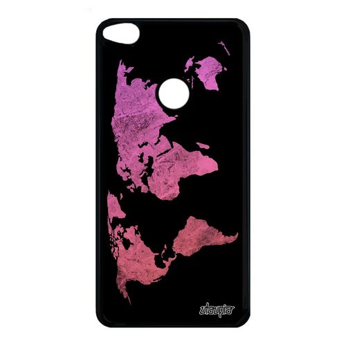 Coque Carte Monde Huawei P9/P8 Lite 2017 Silicone Rose Aluminium Pas Cher Jolie Motif Planete Effet Pays Housse Atlas Mobile Terre
