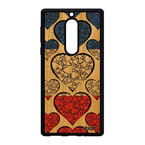 Coque Bois Veritable Rigide Telephone Nokia 5 Silicone Drapeau France Français Coupe Du Monde I Love Souple Euro Foot Original Jo De