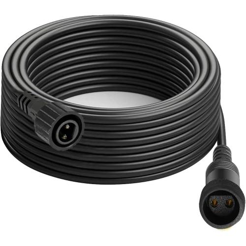 Cable De Rallonge 3m/9.8ft 2pin Rallonge Guirlande Exterieure Ip65 Étanches Connecteur 2 Broches, Male Femelle Connecteur Pour Projecteurs Solaires, Lumière De Jardin