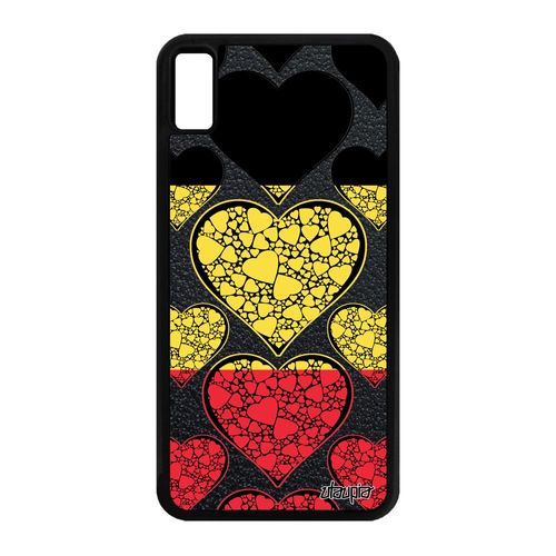 Coque Apple Iphone Xs Max Silicone Drapeau Belgique Belge Telephone Euro Foot Dessin Football 64 Go Coeur Coupe Du Monde Smartphone
