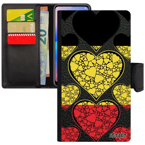 Coque Pour Samsung A5 2015 Simili Cuir Rabat Drapeau Belgique Belge Foot Coupe D'europe Magnetique Jeux Olympiques Jo Basket Galaxy