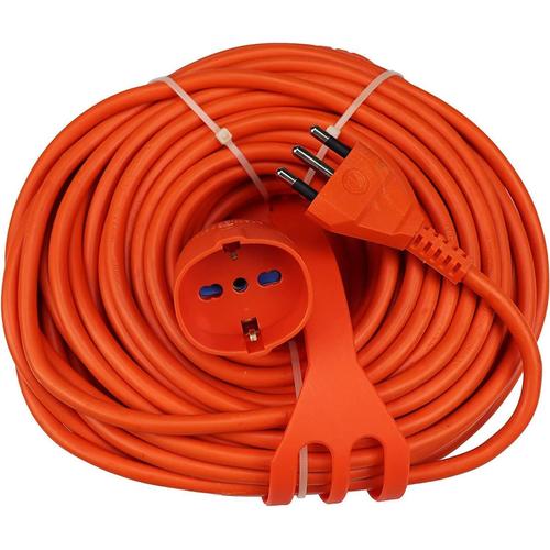 Rallonge électrique, section cable 3 x 1,5 mm2, prise italienne 16 A, prise multistandard Bipasso Schuko 10/16 A, max 3500 W 250 V, support enrouleur de cables Iancluso (10 mètres)