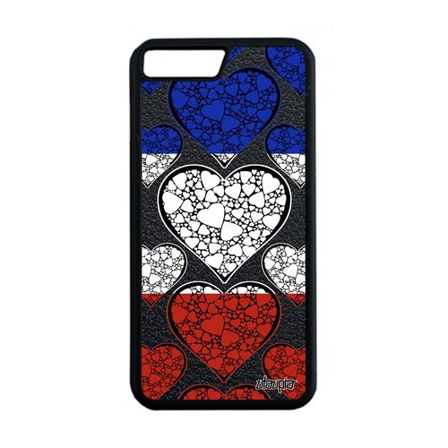 Coque Apple Iphone 7+ Plus Silicone Drapeau France Français Jo Aluminium Basket Rugby Bleu Blanc Rouge Coupe Du Monde Case Euro Foot