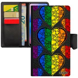 Coque Drapeau Gay Pride Apple Iphone 6 6s Portefeuille Arc En Ciel Lgbt Personnalisé Case Etui I Love Parade Rainbow Made In France