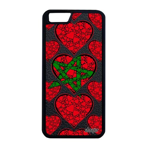 Coque Silicone Iphone 6+ 6s+ Plus Drapeau Maroc Marocain I Love Jeux Olympiques Case Can Coeur Football Basket Coupe Du Monde Apple
