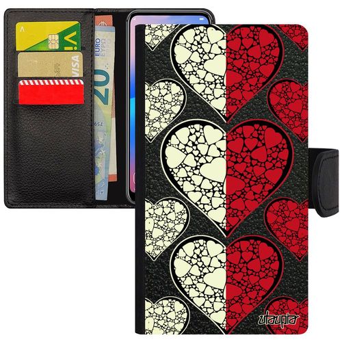 Coque Galaxy A5 2016 Simili Cuir Rabat Portefeuille Drapeau Monaco Monegasque Coeur Cover Housse Football Smartphone Leather Samsung