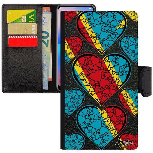 Coque Galaxy J3 2015 Cuir Rabat Drapeau Rdc Congo Kinshasa Congolais Football Coupe Du Monde Jo Foot Smartphone Basket Coeur Samsung