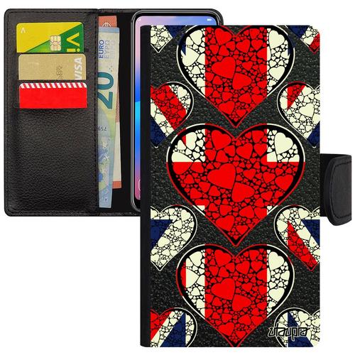 Coque Drapeau Union Jack Angleterre Anglais De Protection Apple Iphone 7 Rabat Portefeuille Porte Cartes Silicone Jo Telephone Foot