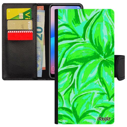 Coque Sony Xperia Xz2 Fleurs Floral Texture Vert Rigide Case Motif De Protection Pas Cher Coloré Peinture Telephone Flip Case Nature