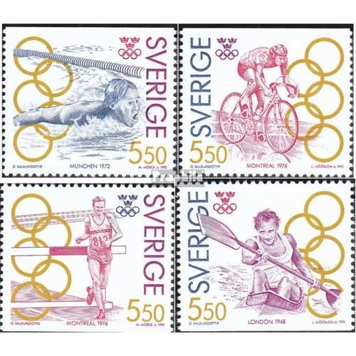 Suède 1721-1724 (Édition Complète) Neuf 1992 Olympiques (Iii)