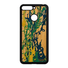 Coque Antichoc Honor 7a Bois Silicone Peinture Moderne Coloré Bleu Contemporain Abstrait Telephone Motif Housse Effet Made In France