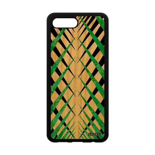 Coque En Bois Honor 10 Silicone Design Carreau Antichoc Carre Fond Solide Fait Main Motif Original Tartan Vert Mobile De Protection