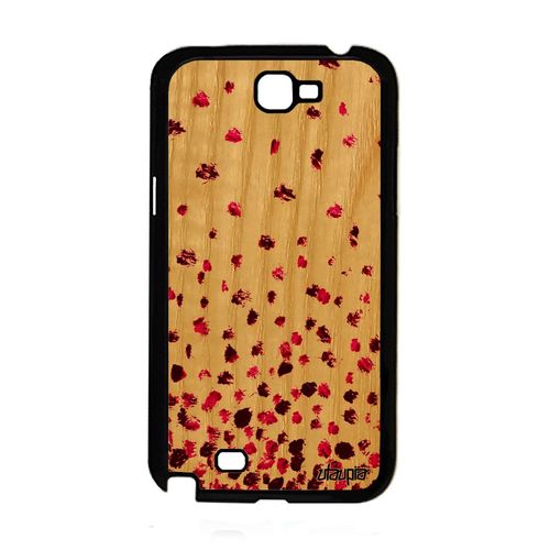 Coque Confettis Pois Samsung Galaxy Note 2 Bois Silicone Antichoc Texture Mobile Unique Rose De Protection Petales Romantique Design