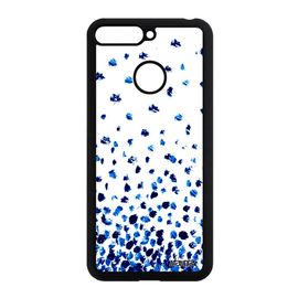 Coque Honor 7a Silicone Confettis Pois Design Petales Romantique Texture Housse Coloré Original Etui Alu Motif Bleu Smartphone De