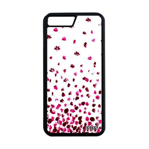 Coque Iphone 7 Plus Silicone Confettis Pois Rose 4g Coloré Romantique Petales Tpu Antichoc Design Etui Motif Original Texture