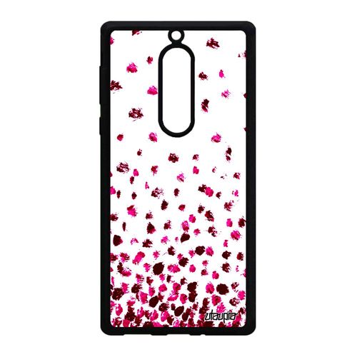 Coque Telephone Nokia 5 En Silicone Confettis Pois Motif Housse Coloré Design Romantique Rose Smartphone Original Tpu Case Texture