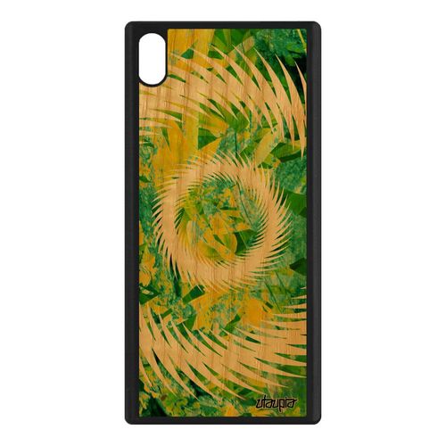 Coque Pour Sony Xperia Xa1 Ultra Bois Silicone Mandala Floral Texture Coloré G3221 Sphère Motif Portable 4g Artisanat Decoratif Vert