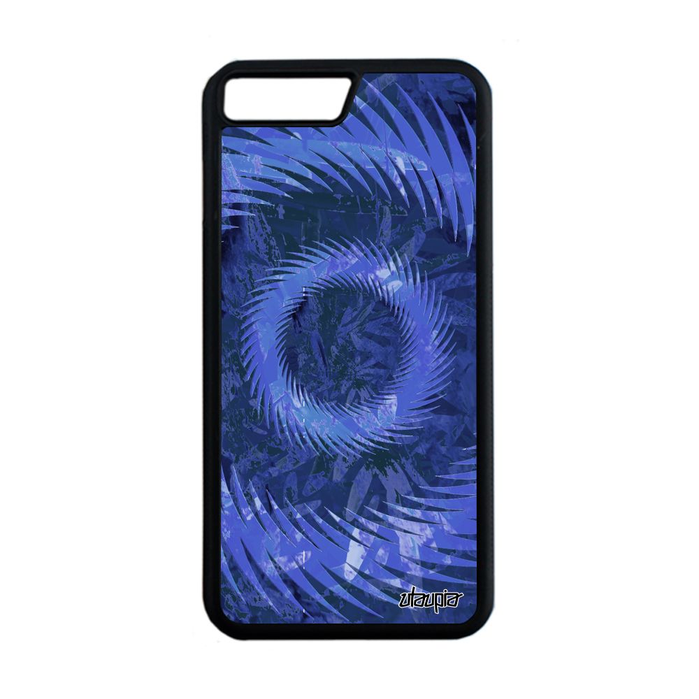 Coque Pour Iphone 8 Plus En Silicone Mandala Original Coloré Alu Motif Floral Bleu Texture Personnalisé Case Design Portable