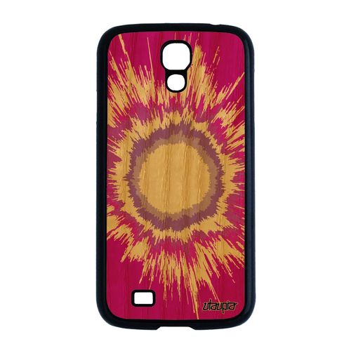 Coque En Bois Antichoc Galaxy S4 Et Silicone Explosion Galaxie Motif Soleil Fond Jolie Unique Personnalisé Univers Rose Case Samsung