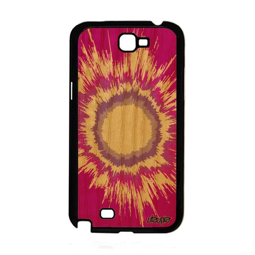 Coque Silicone Explosion Samsung Galaxy Note 2 Bois Tendance Tpu Univers Rose Housse Frêne Fond Cover Jolie Galaxie Etui Mobile De
