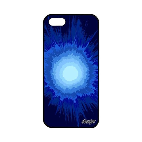 Coque Iphone 5 5s Se En Silicone Explosion Soleil Motif Antichoc Smartphone Texture Espace Original Bleu De Protection Galaxie Apple