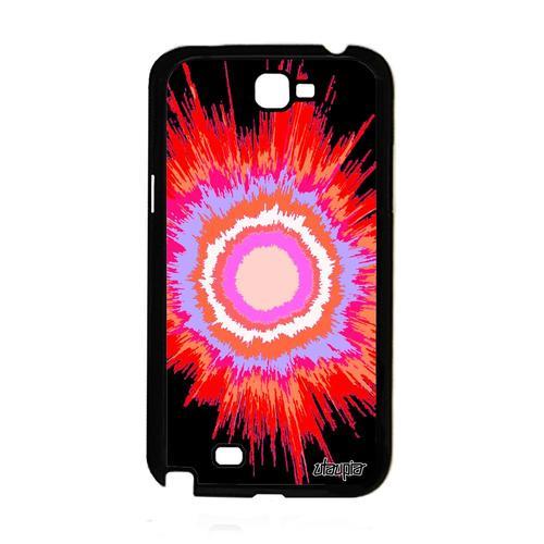 Coque Silicone Galaxy Note 2 Explosion Gt-N7100 Rouge Motif Jolie Univers Fond Portable Galaxie Effet Soleil Made In France Samsung