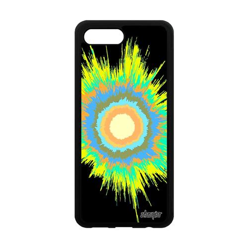 Coque Antichoc Honor 10 Silicone Explosion Coloré Galaxie Motif Jaune Telephone Texture Espace Modern De Protection Personnalisé Alu