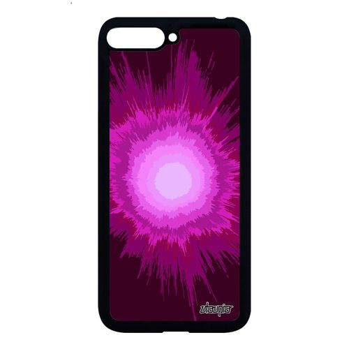 Coque Explosion Huawei Y6 2018 En Silicone Galaxie Caoutchouc Univers Motif Pas Cher Personnalisé Design De Protection Alu Fond Rose