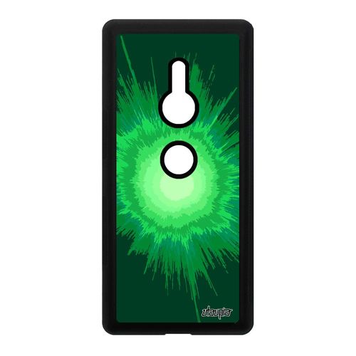 Coque Explosion Sony Xperia Xz2 Silicone De Protection Espace Design Soleil Pas Cher Galaxie Vert Coloré Antichoc Texture Original
