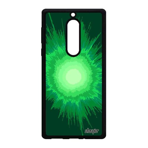 Coque Nokia 5 Silicone Explosion Case Coloré Vert Texture Soleil Galaxie Motif Unique Original Telephone Gel Design Espace Antichoc